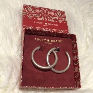 Lucky Brand silver hoop earrings